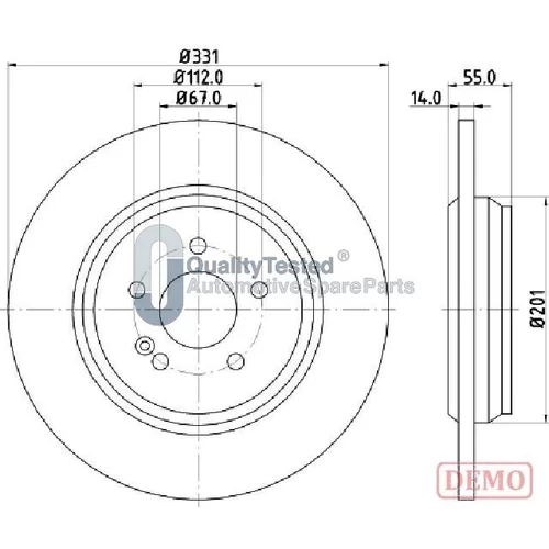 Brzdový kotúč JAPANPARTS DP0523JM