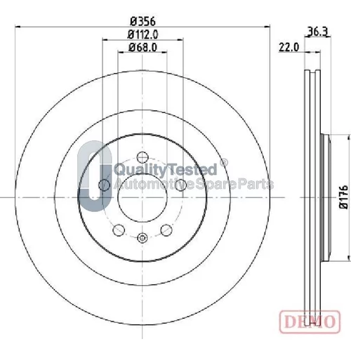Brzdový kotúč JAPANPARTS DP0917JM