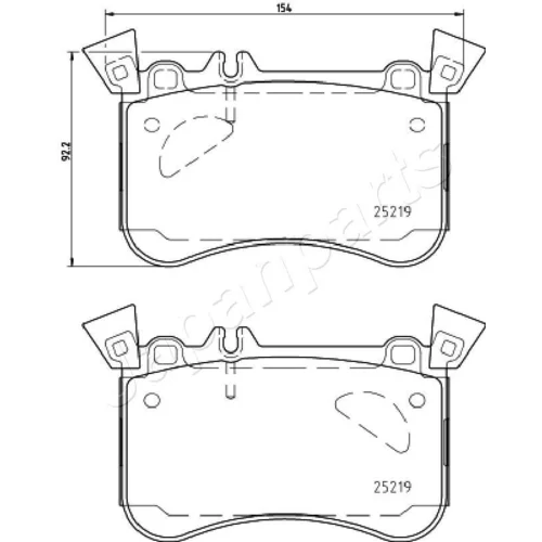 Sada brzdových platničiek kotúčovej brzdy PA-0504AF /Japanparts/ - obr. 1