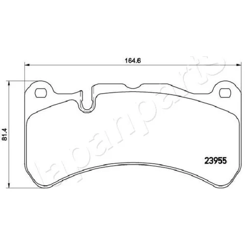 Sada brzdových platničiek kotúčovej brzdy PA-0521AF /Japanparts/ - obr. 1