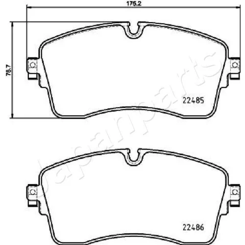 Sada brzdových platničiek kotúčovej brzdy PA-L14AF /Japanparts/ - obr. 1