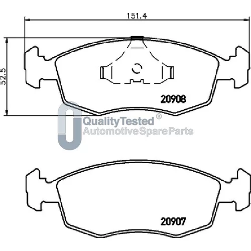 Sada brzdových platničiek kotúčovej brzdy PA0303JM /Japanparts/ - obr. 1
