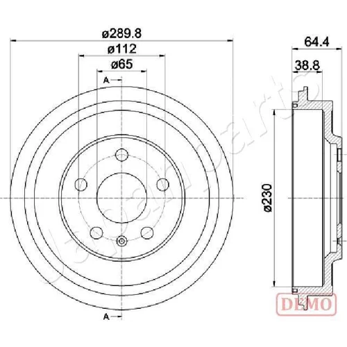 Brzdový bubon JAPANPARTS TA-0911C