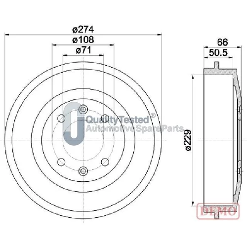 Brzdový bubon TA0600JM /Japanparts/ - obr. 1