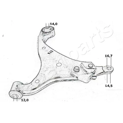 Rameno zavesenia kolies BS-K03R /Japanparts/ - obr. 1