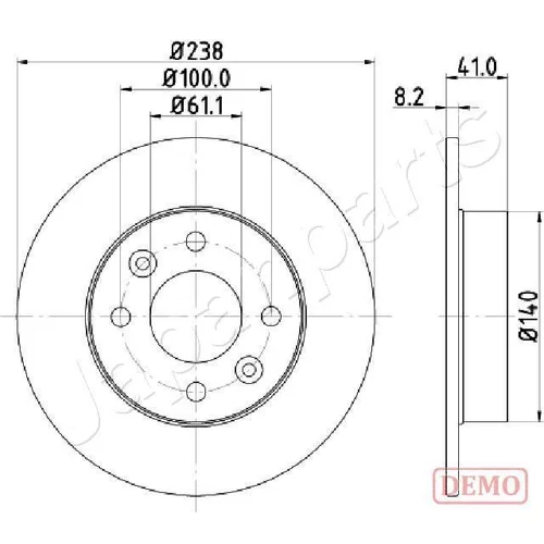 Brzdový kotúč JAPANPARTS DI-0700C