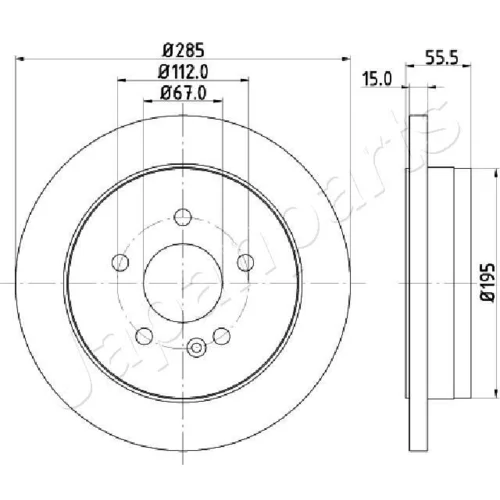 Brzdový kotúč DP-0522 /Japanparts/