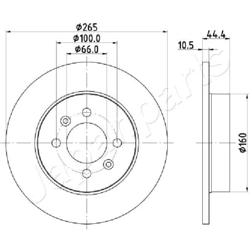 Brzdový kotúč DP-0708 /Japanparts/