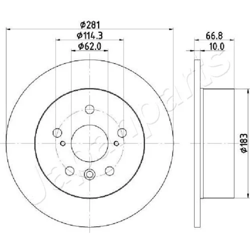 Brzdový kotúč DP-256C /Japanparts/ - obr. 1