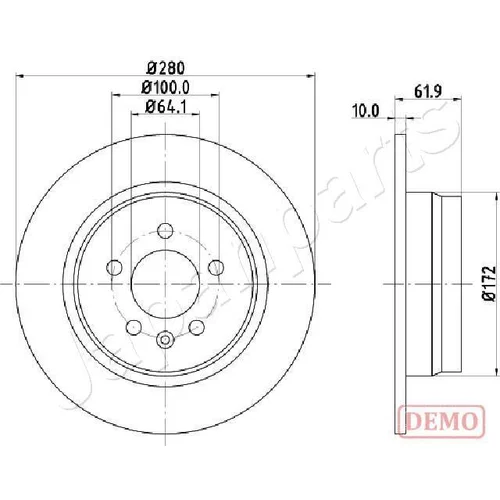 Brzdový kotúč DP-426C /Japanparts/ - obr. 2