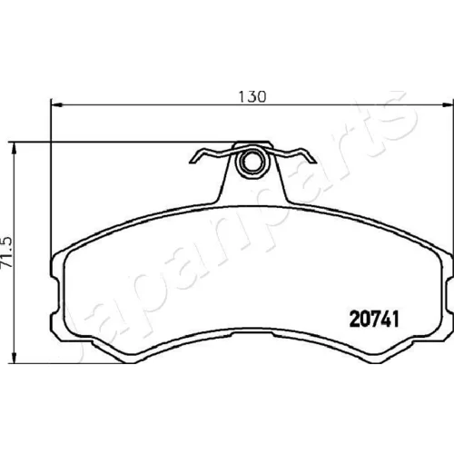 Sada brzdových platničiek kotúčovej brzdy PA-0236AF /Japanparts/ - obr. 1