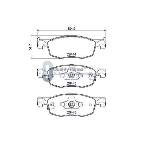 Sada brzdových platničiek kotúčovej brzdy PA2028JM /Japanparts/ - obr. 1