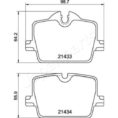 Sada brzdových platničiek kotúčovej brzdy PP-0123AF /Japanparts/ - obr. 1