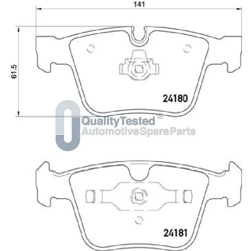Sada brzdových platničiek kotúčovej brzdy PP0520JM /Japanparts/ - obr. 1