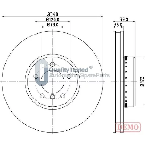 Brzdový kotúč JAPANPARTS DI0157JM