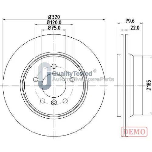 Brzdový kotúč JAPANPARTS DP0128JM