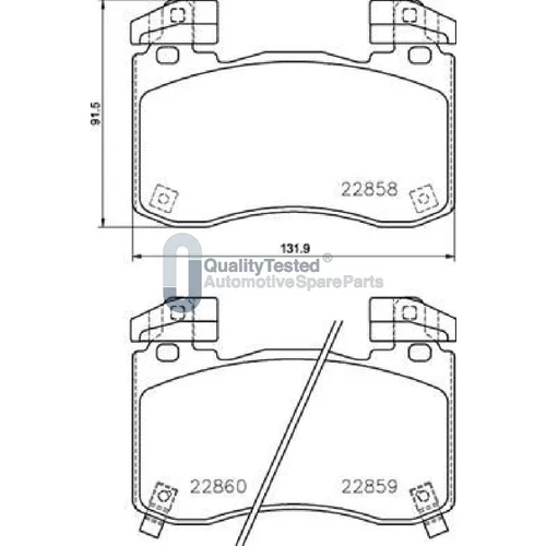 Sada brzdových platničiek kotúčovej brzdy PAK36JM /Japanparts/ - obr. 1
