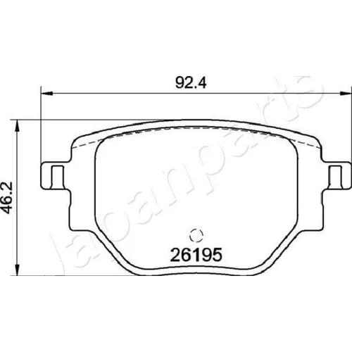 Sada brzdových platničiek kotúčovej brzdy PP-0408AF /Japanparts/ - obr. 1