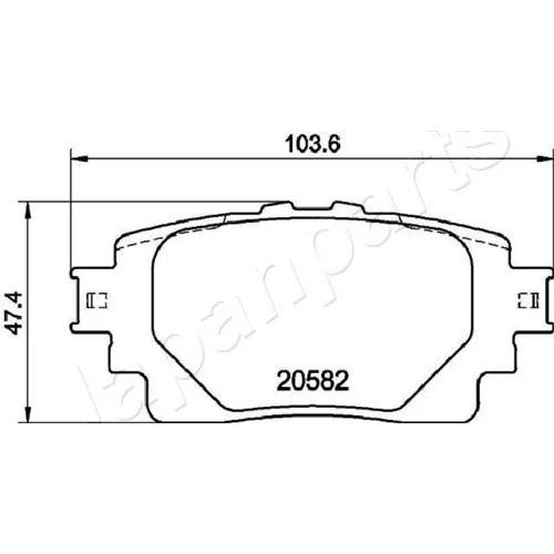 Sada brzdových platničiek kotúčovej brzdy JAPANPARTS PP-264AF
