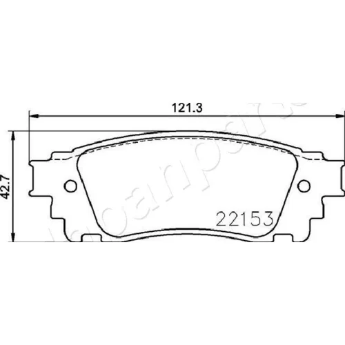 Sada brzdových platničiek kotúčovej brzdy PP-417AF /Japanparts/ - obr. 1