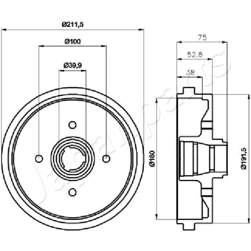 Brzdový bubon TA-0901 /Japanparts/