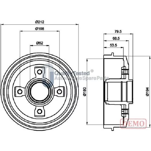 Brzdový bubon JAPANPARTS TA0612JM