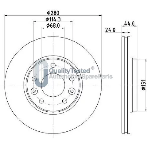 Brzdový kotúč DI181JM /Japanparts/ - obr. 1