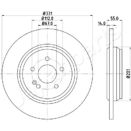 Brzdový kotúč DP-0523 /Japanparts/