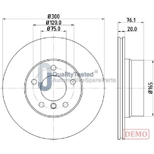 Brzdový kotúč JAPANPARTS DP0136JM