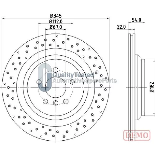 Brzdový kotúč JAPANPARTS DP0520JM