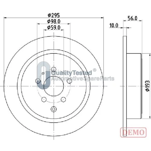 Brzdový kotúč JAPANPARTS DP0608JM