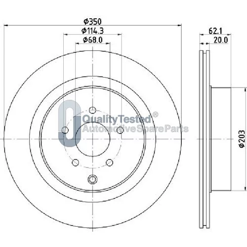Brzdový kotúč DP137JM /Japanparts/ - obr. 1