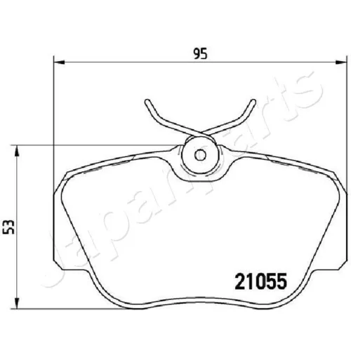Sada brzdových platničiek kotúčovej brzdy PA-0413AF /Japanparts/ - obr. 1