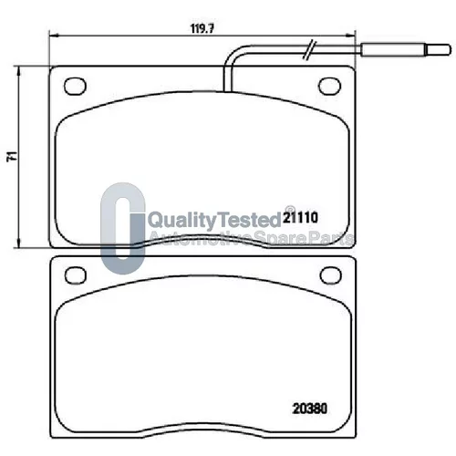Sada brzdových platničiek kotúčovej brzdy PA0715JM /Japanparts/ - obr. 1
