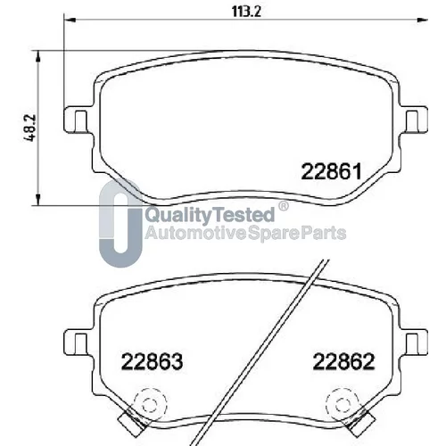 Sada brzdových platničiek kotúčovej brzdy PP0532JM /Japanparts/ - obr. 1