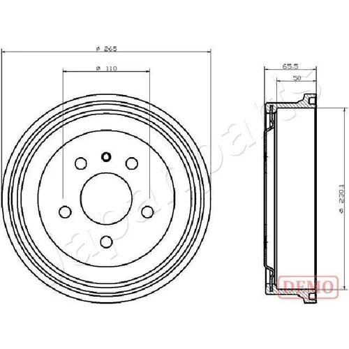 Brzdový bubon TA-0413C /Japanparts/