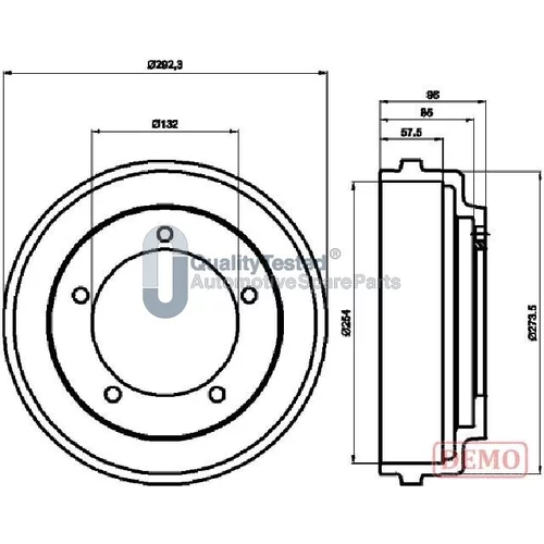 Brzdový bubon JAPANPARTS TA0316JM