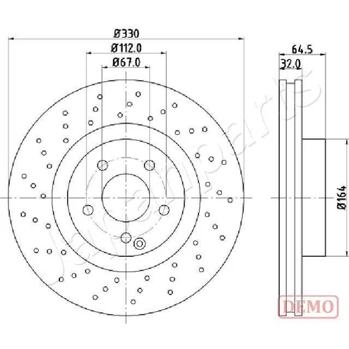 Brzdový kotúč JAPANPARTS DI-0541C