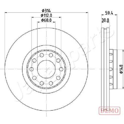 Brzdový kotúč JAPANPARTS DI-0924C