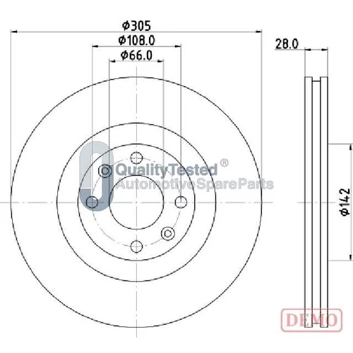 Brzdový kotúč JAPANPARTS DI0631JM