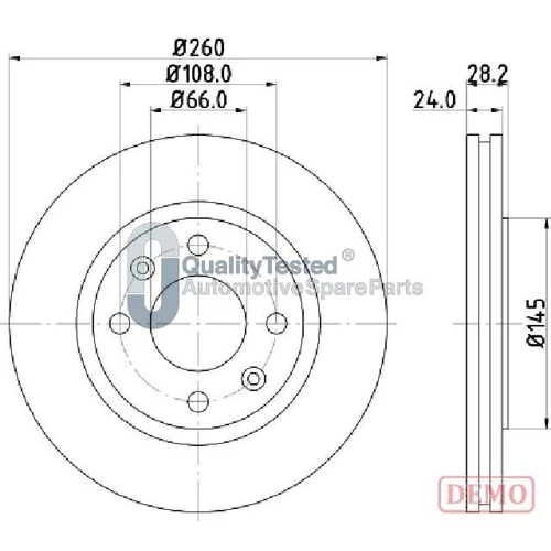 Brzdový kotúč JAPANPARTS DI0632JM