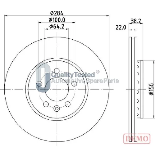 Brzdový kotúč JAPANPARTS DI442JM