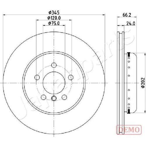 Brzdový kotúč JAPANPARTS DP-0115C