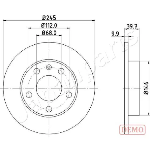 Brzdový kotúč JAPANPARTS DP-0929C