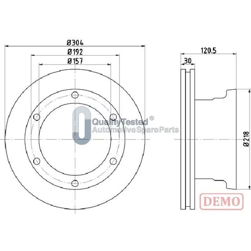Brzdový kotúč JAPANPARTS DP0529JM