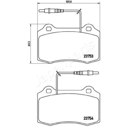 Sada brzdových platničiek kotúčovej brzdy PA-0651AF /Japanparts/ - obr. 1