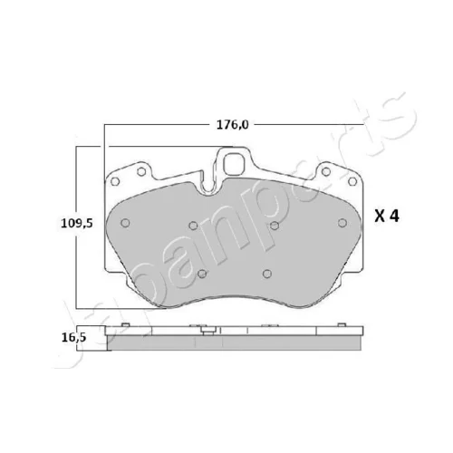 Sada brzdových platničiek kotúčovej brzdy JAPANPARTS PA-0919AF
