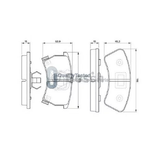 Sada brzdových platničiek kotúčovej brzdy PA3003JM /Japanparts/ - obr. 1