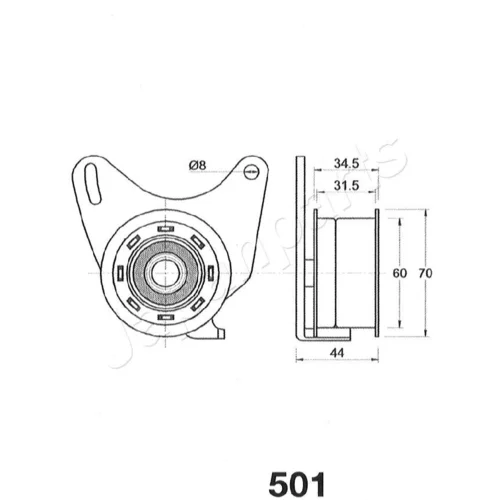 Napinák ozubeného remeňa BE-501 /Japanparts/ - obr. 1