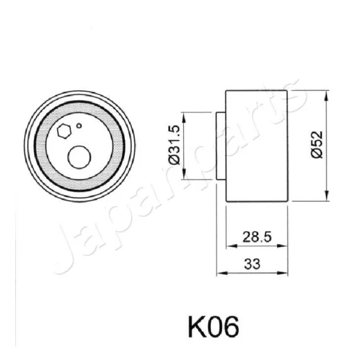 Napinák ozubeného remeňa BE-K06 /Japanparts/ - obr. 1
